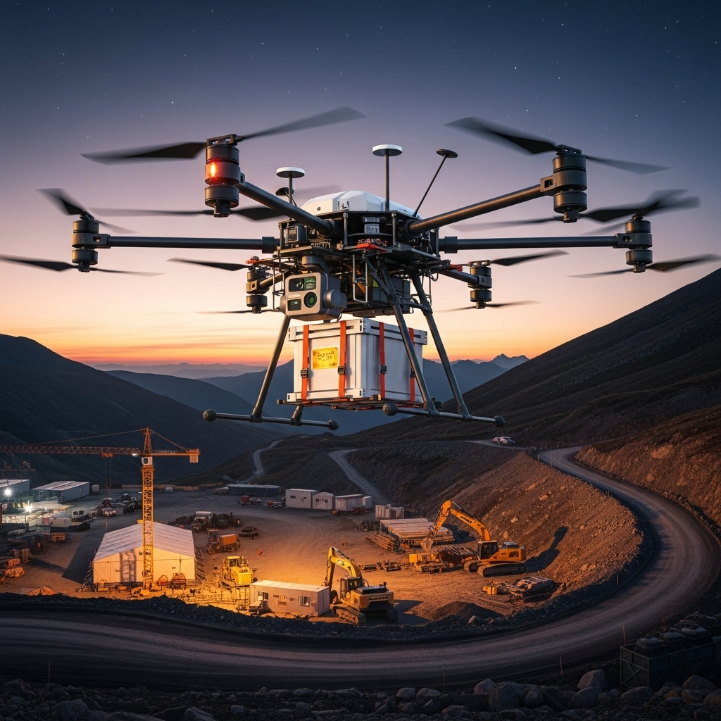 Drone delivering medical supplies